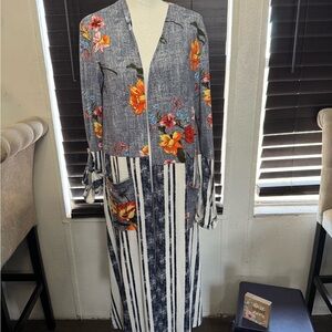 Myesper Floral and Striped Dress